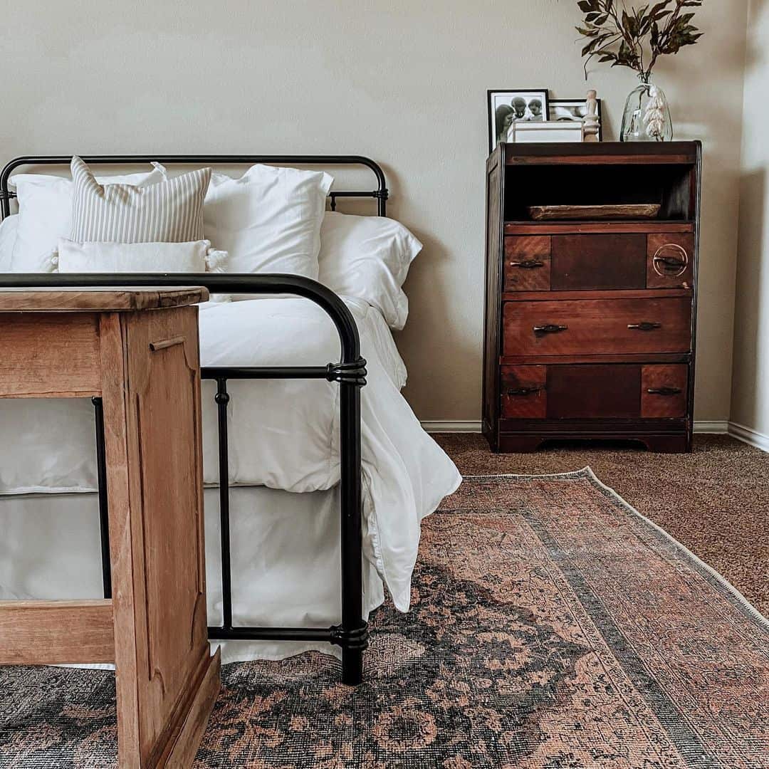 Vintage Dresser Adds Character and Storage to Guest Room