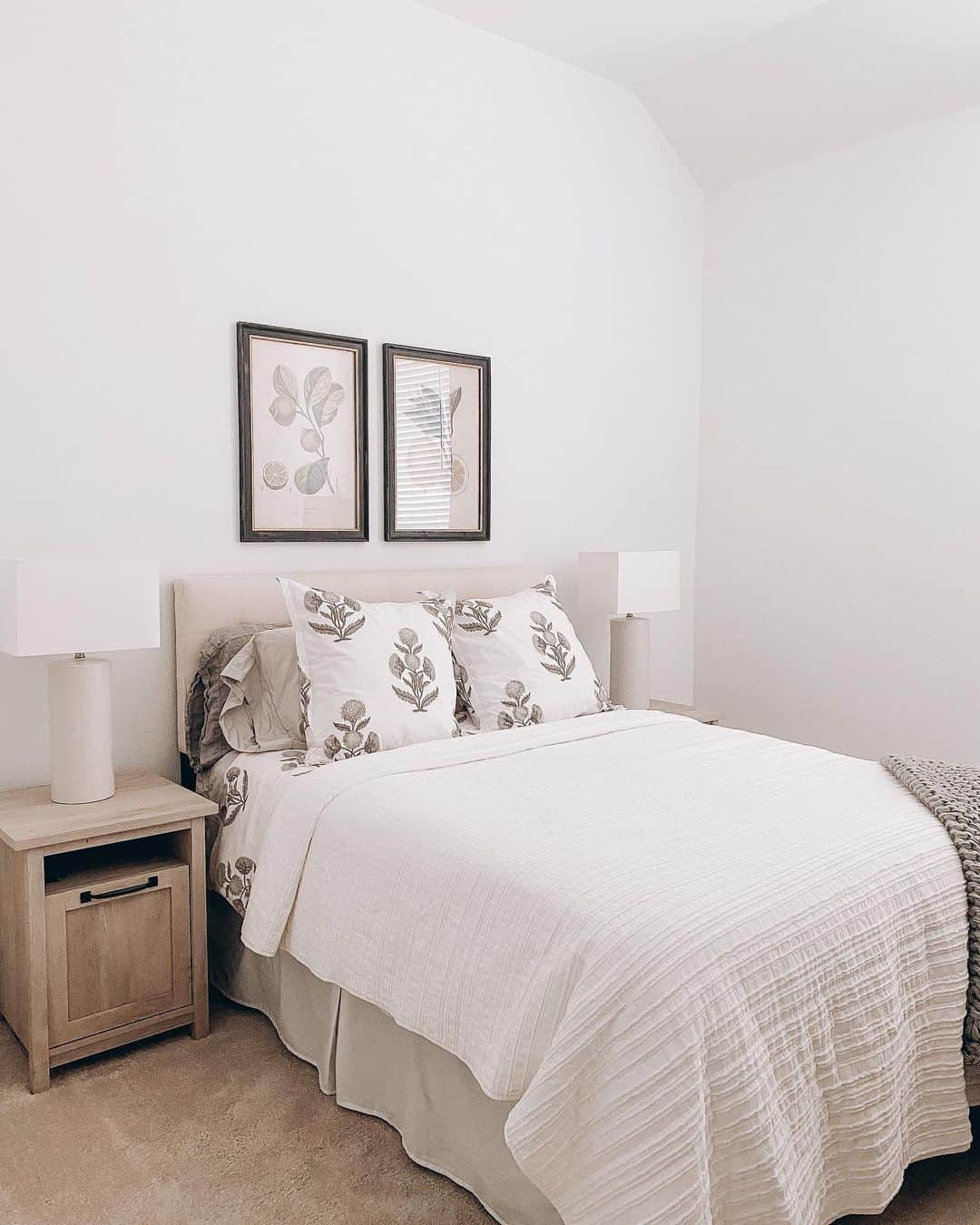 Botanical Prints Add Serene Symmetry Above the Bed