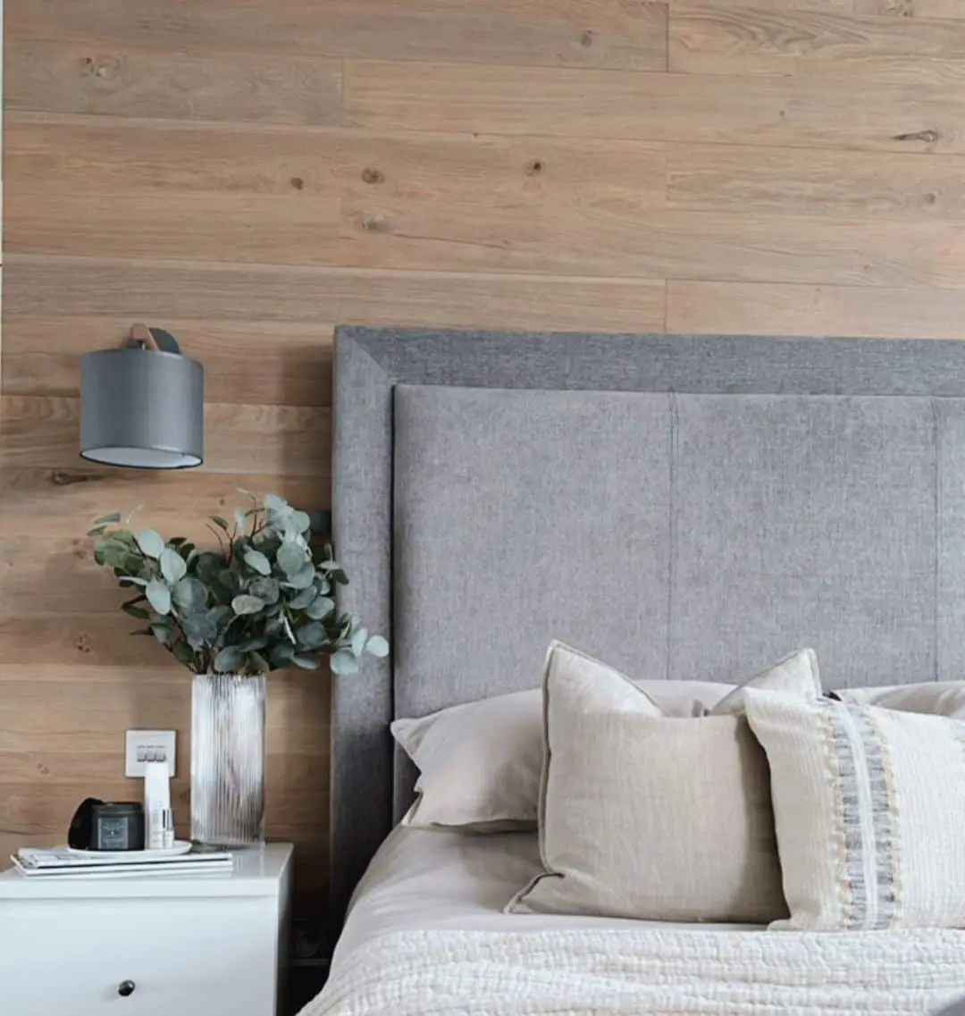 Textured Upholstered Headboard With Contrasting Border