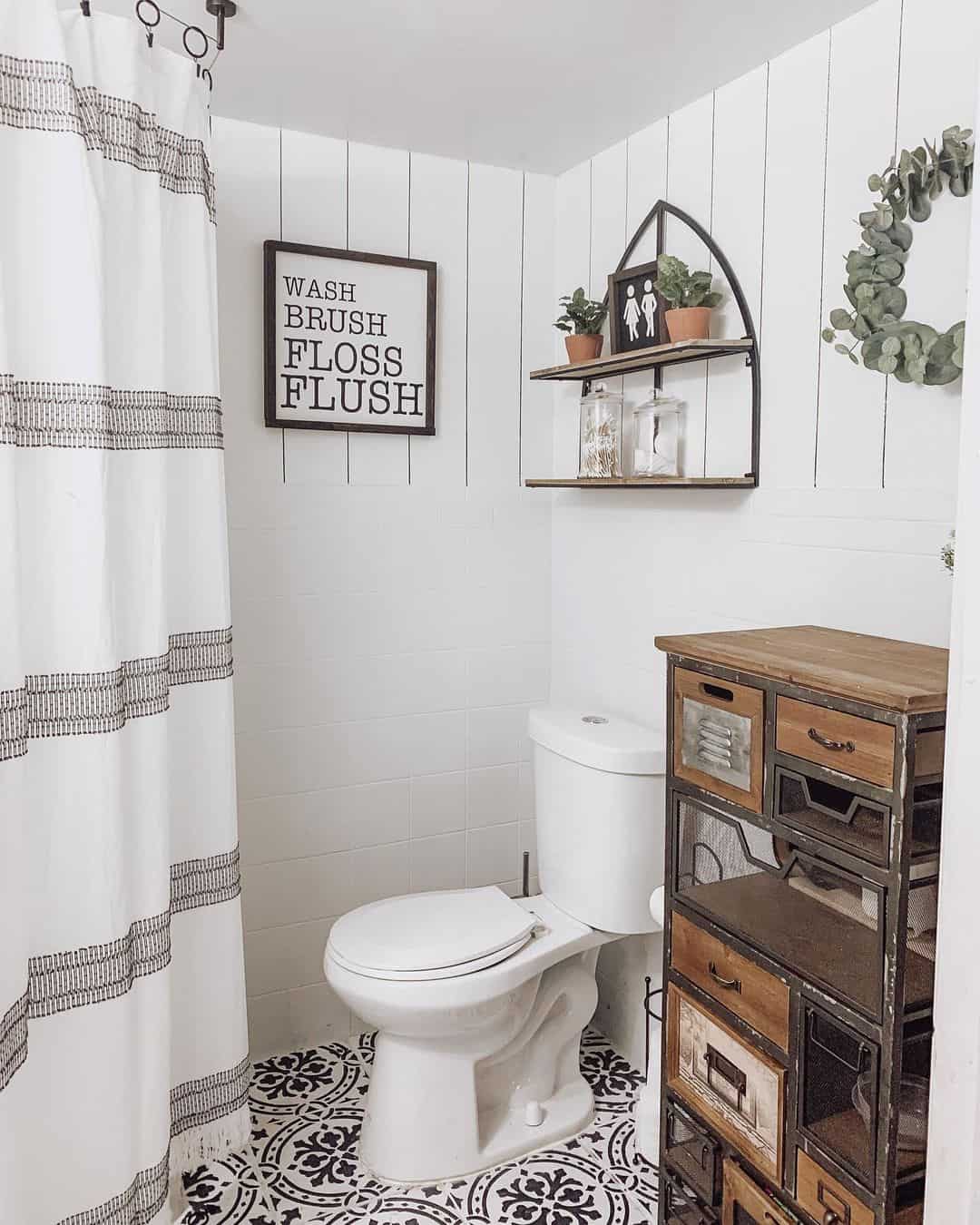 Graphic Black and White Tiles for Charm