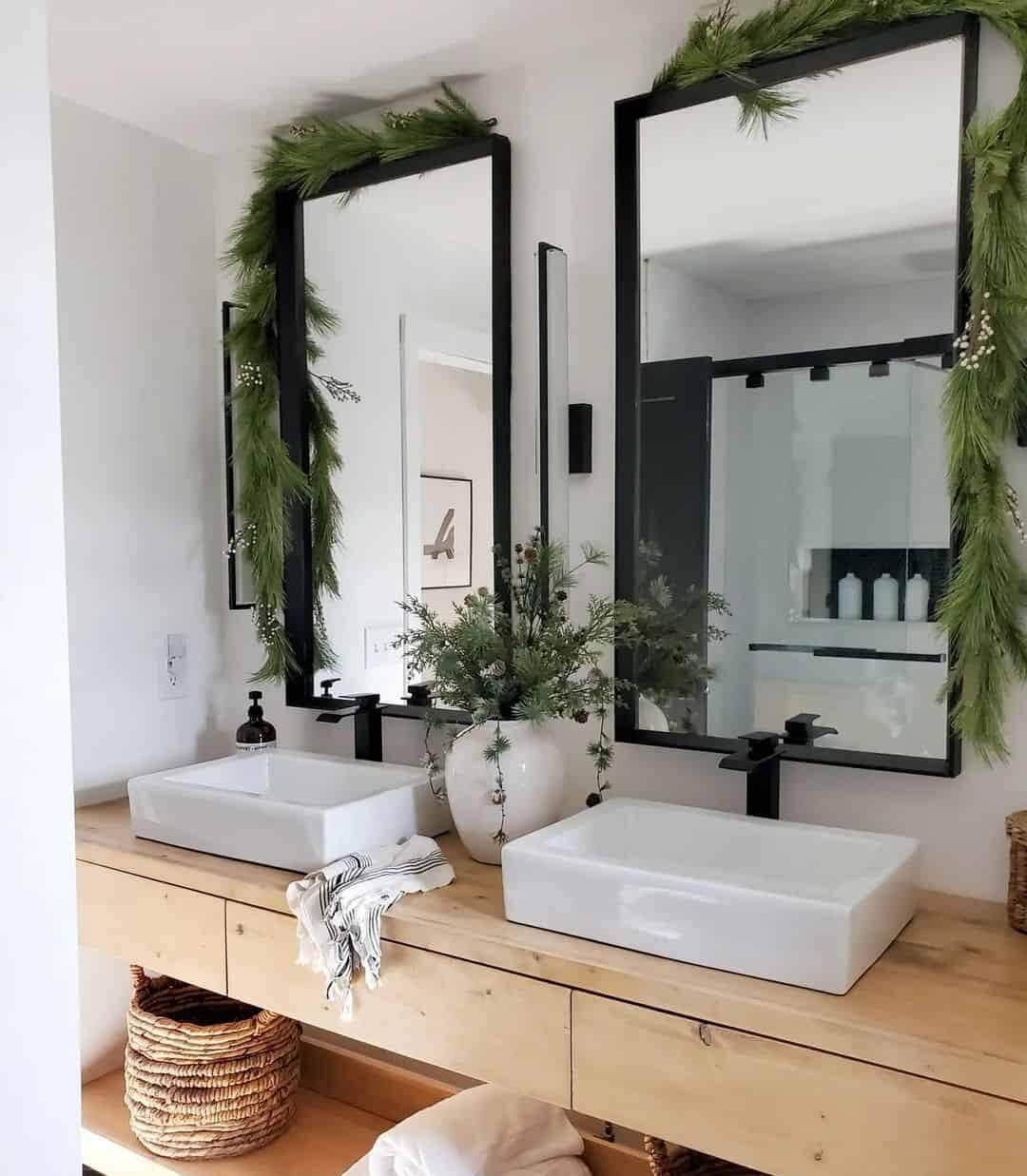 Decorate Tall Mirrors with Garland