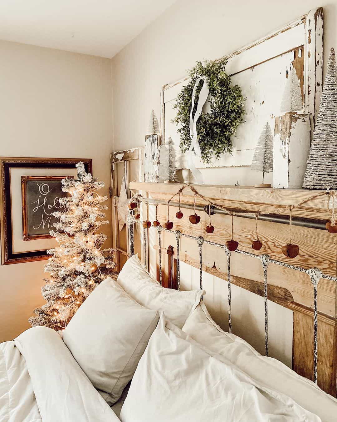 Rustic Headboard from a Distressed Door