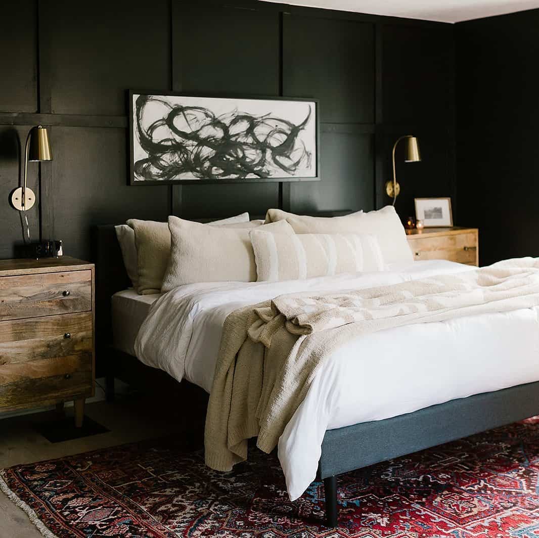 Oversized Abstract Art Creates a Bold Focal Point