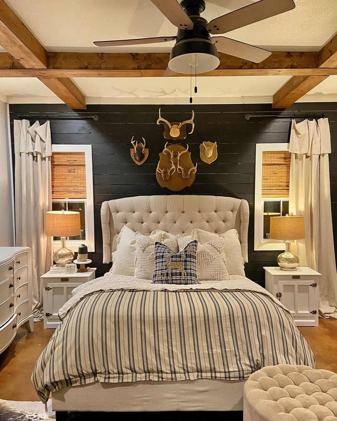 Mount a Collection of Antlers for Rustic Wall Charm
