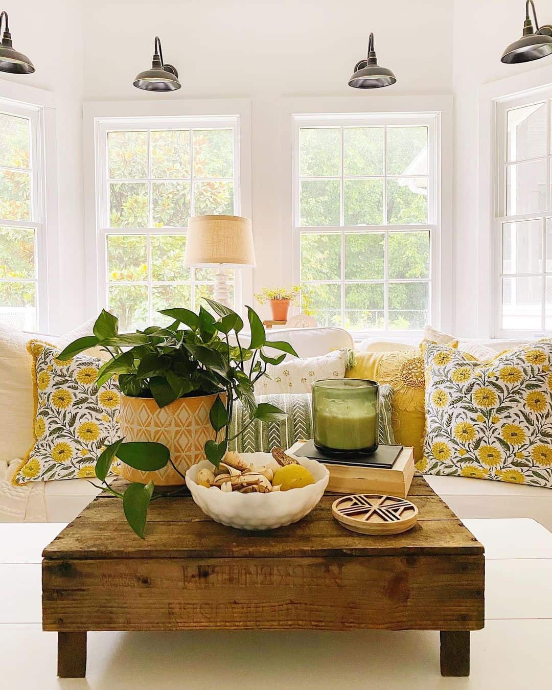 Rustic Crate Table with Textured Bowl Styling