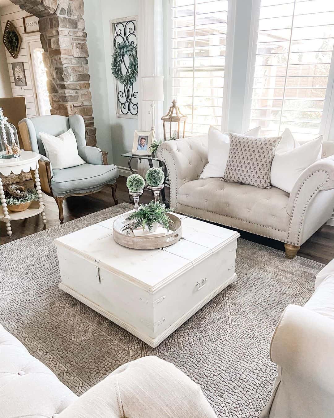 White Trunk with Rustic Hardware