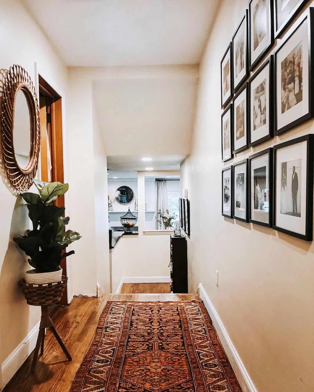 Gallery Wall of Black-Framed Photos Adds Personal History