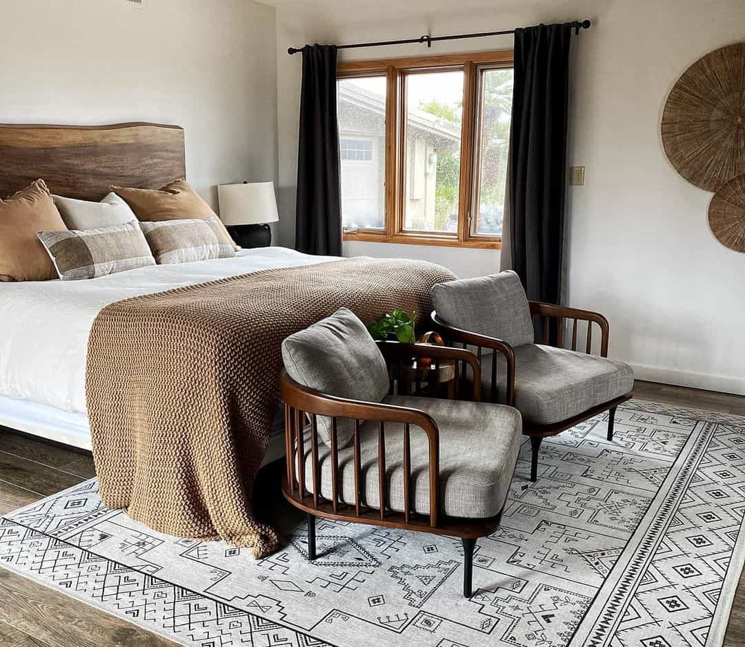 Establish a Natural Focal Point with a Live-Edge Wood Headboard