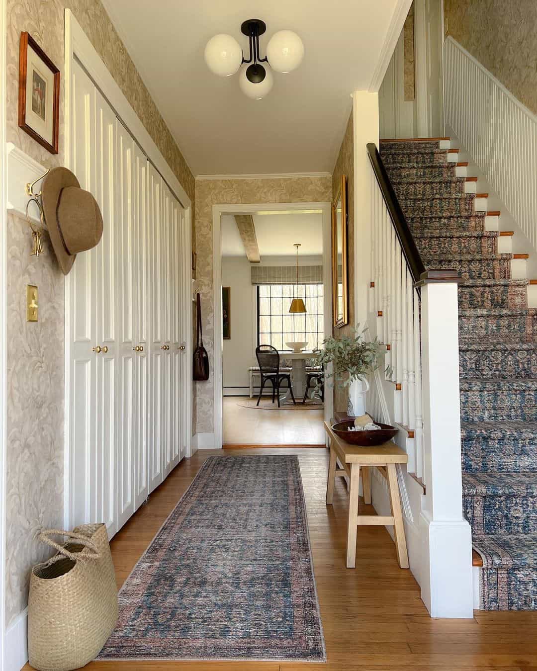 Blend Hallway Closets into Walls with White Bifold Doors