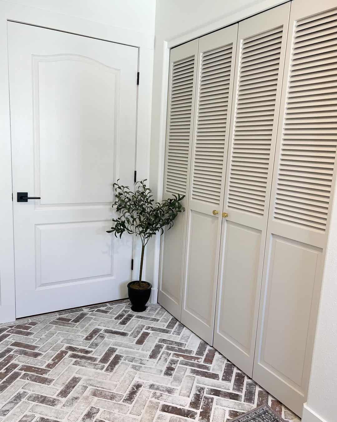 Classic Charm with Cream Louvered Bi-Fold Doors