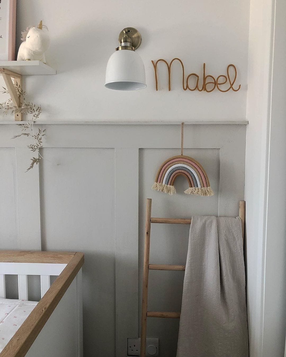 Soft Gray Wainscoting for a Peaceful Nursery