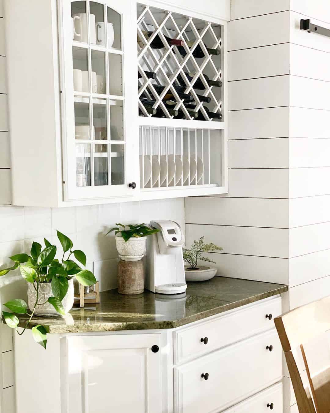 Integrate a White Plate Rack into Cabinetry