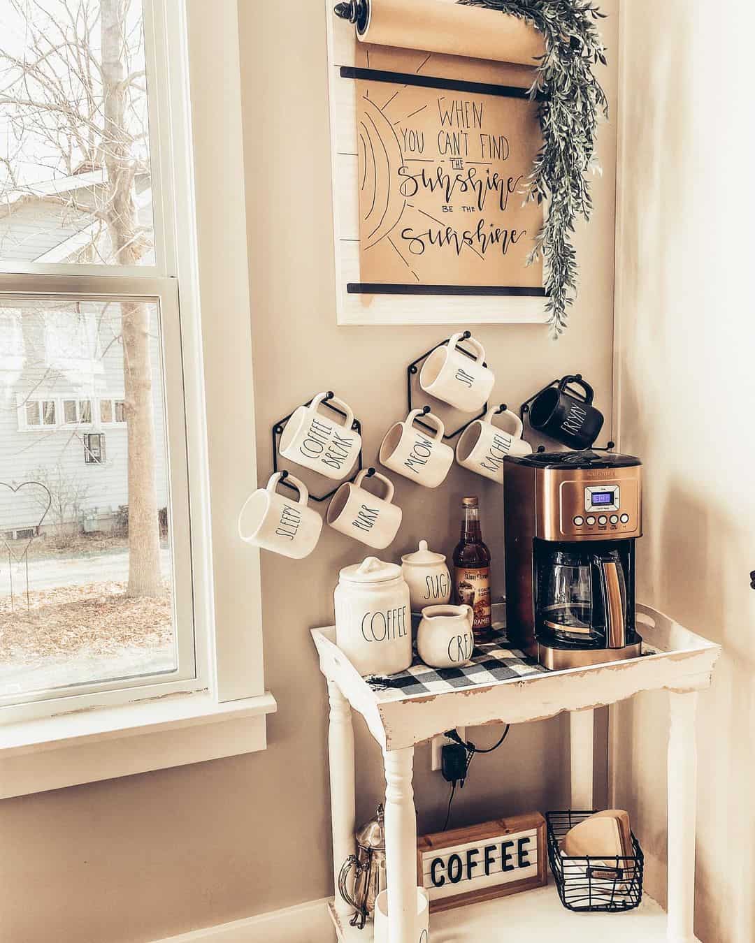 Showcase Mugs with Wall-Mounted Racks