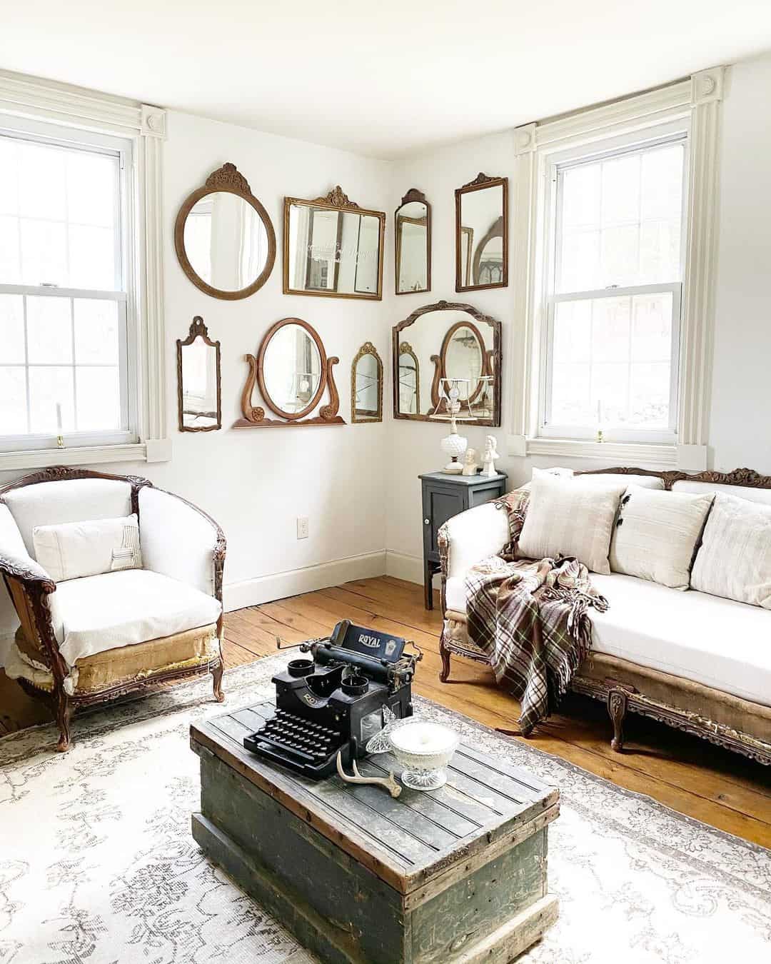 Gallery of Ornate Mirrors Creates a Vintage Focal Point