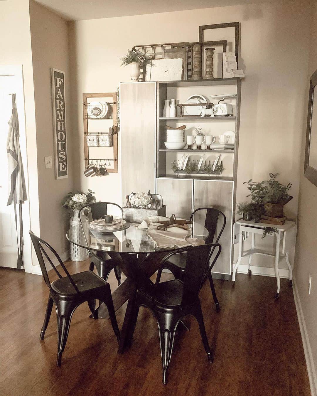 Tiered Wall Rack for Displaying Plates and Utensils