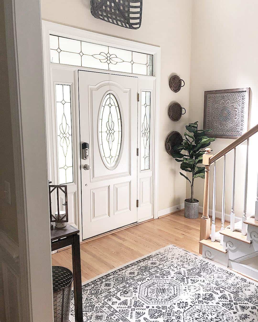 Group Wall Baskets for Organic Texture Above an Entryway