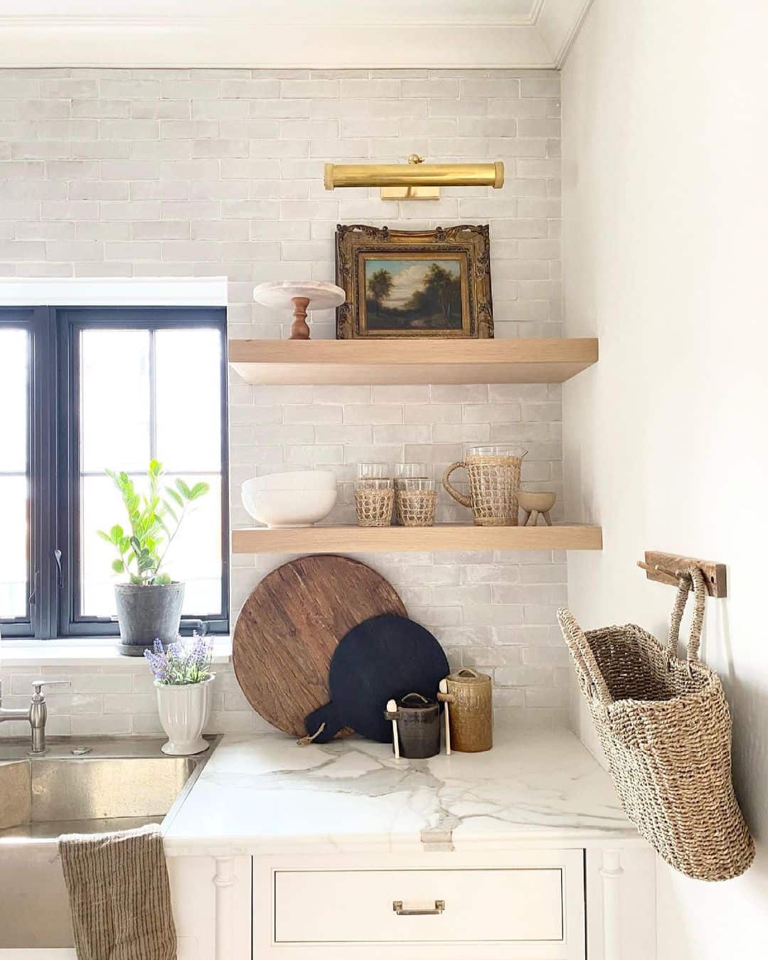 Lean Wooden Cutting Boards as Kitchen Counter Art