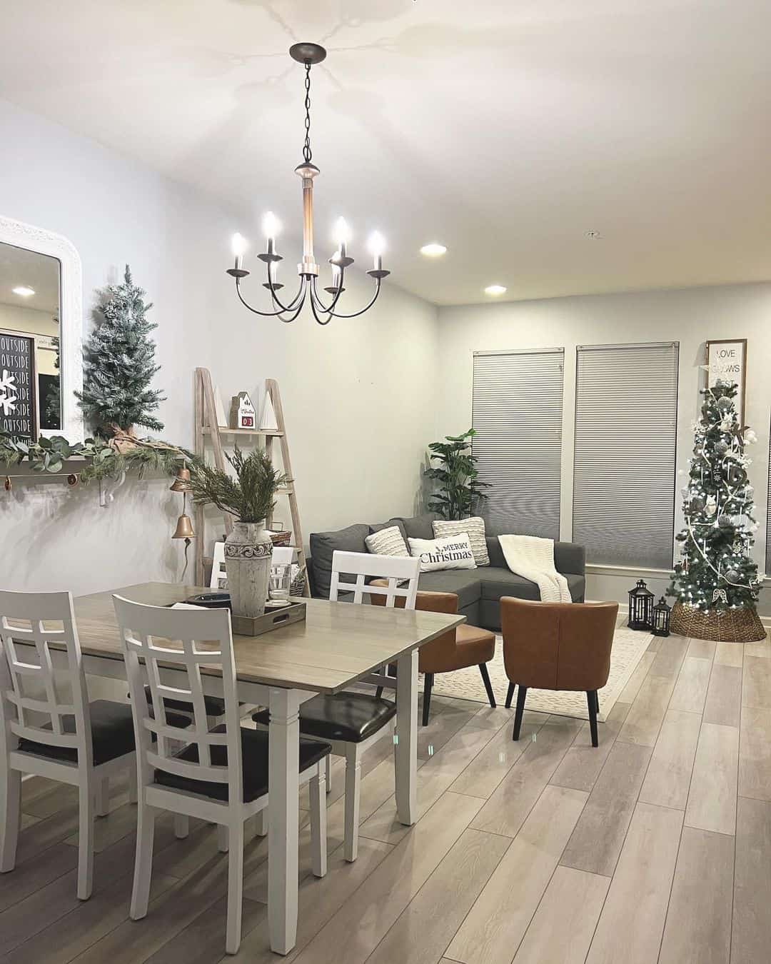 Light Wood Dining Table Pairs With White Lattice-Back Chairs