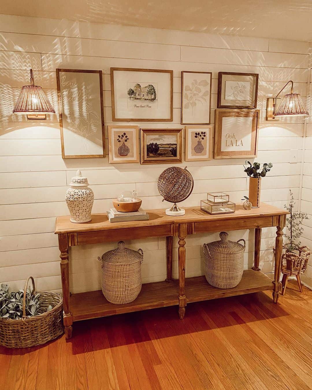 Grouped Artwork Creates a Layered Gallery Wall