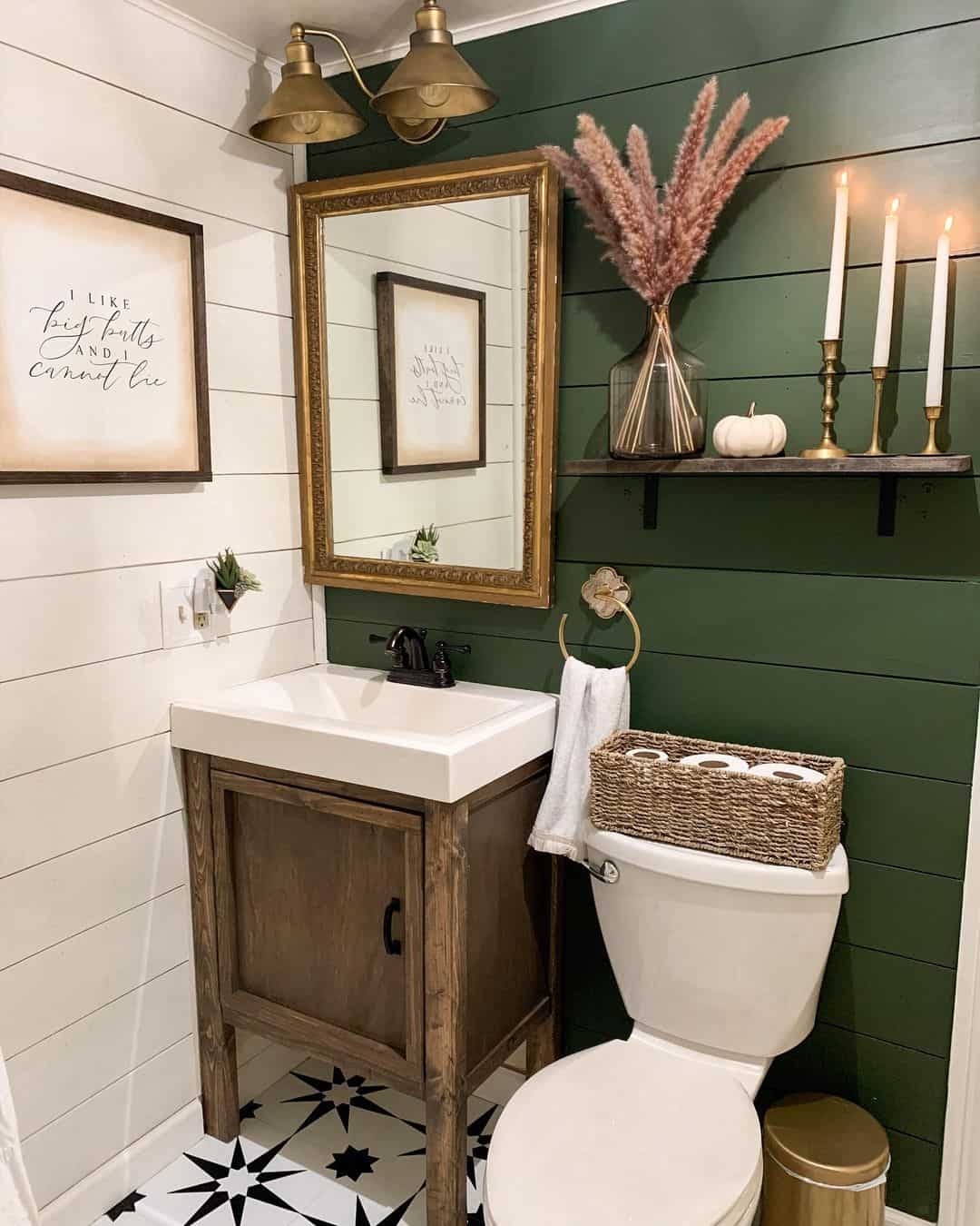 Keep it Simple with a Dark Wood Vanity and Black Hardware