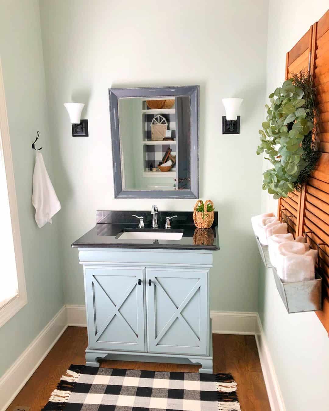 Galvanized Trough Shelves Hold Rolled Towels