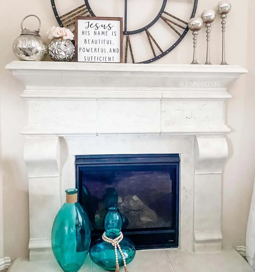 Oversized Teal Glass Vases Add Coastal Color