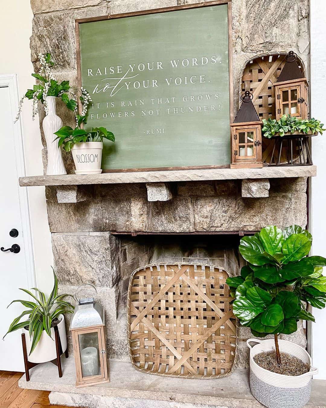 Lean a Wooden Tobacco Basket Against Your Hearth