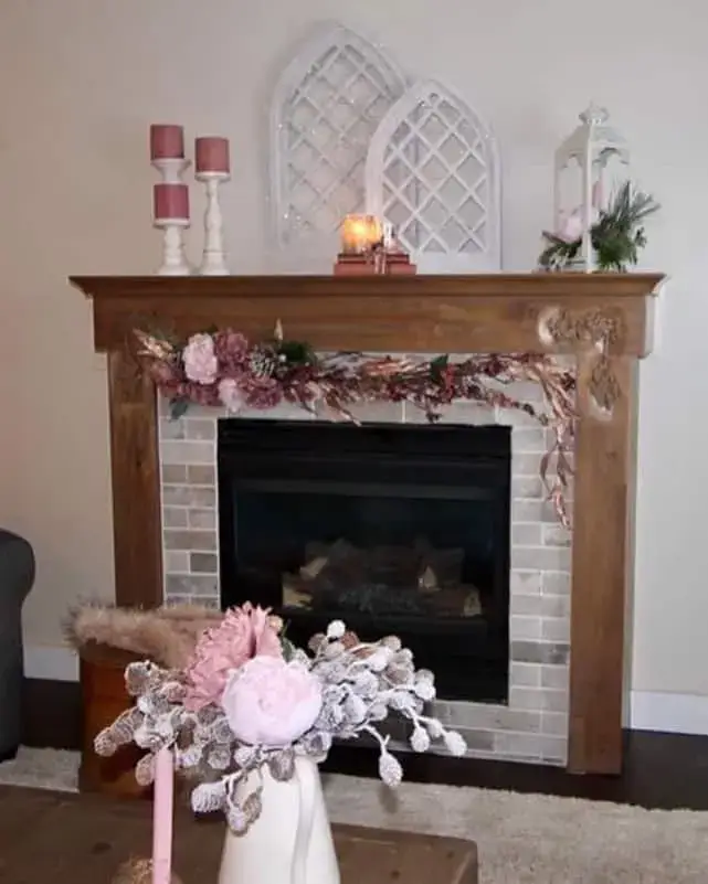 Layered Arched Window Panes Add Dimension to Your Mantel