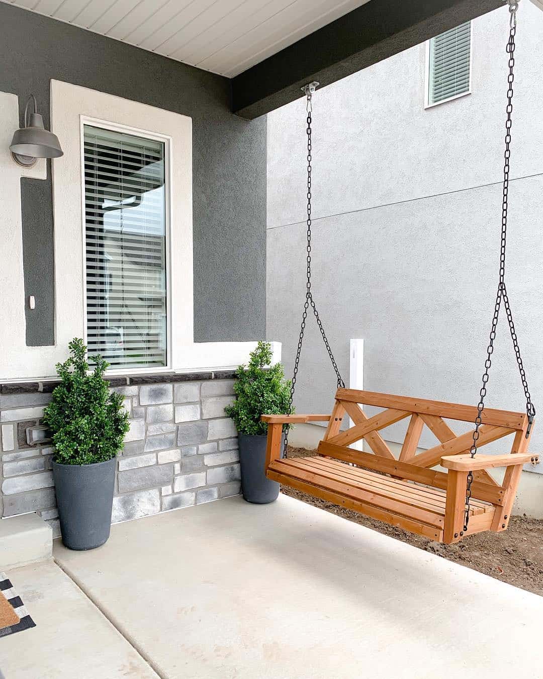 Relax on a Wooden Porch Swing