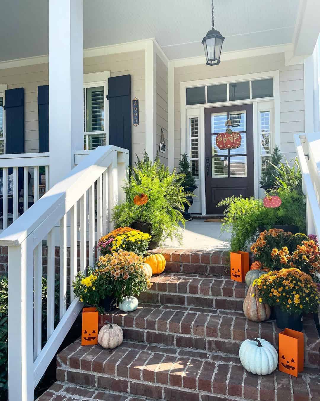 Light Up Your Staircase with Orange Jack-o'-Lantern Boxes