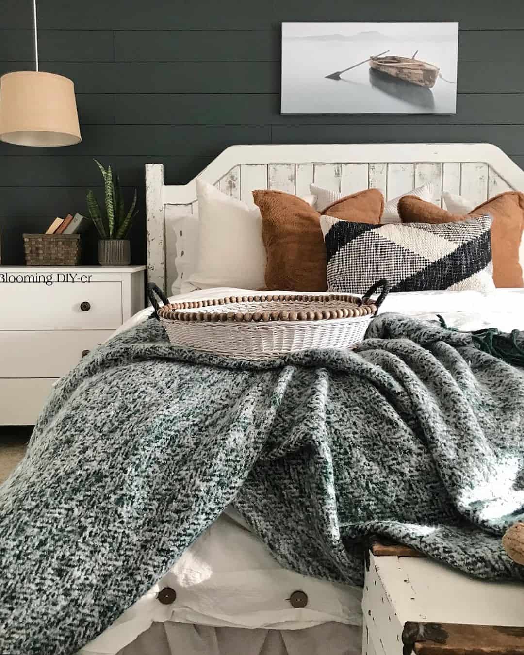 Dark Green Shiplap Walls for a Moody Backdrop