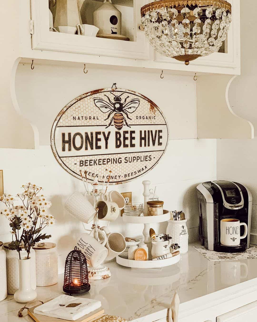 Tiered Tray and Mug Rack for Coffee Bar Essentials