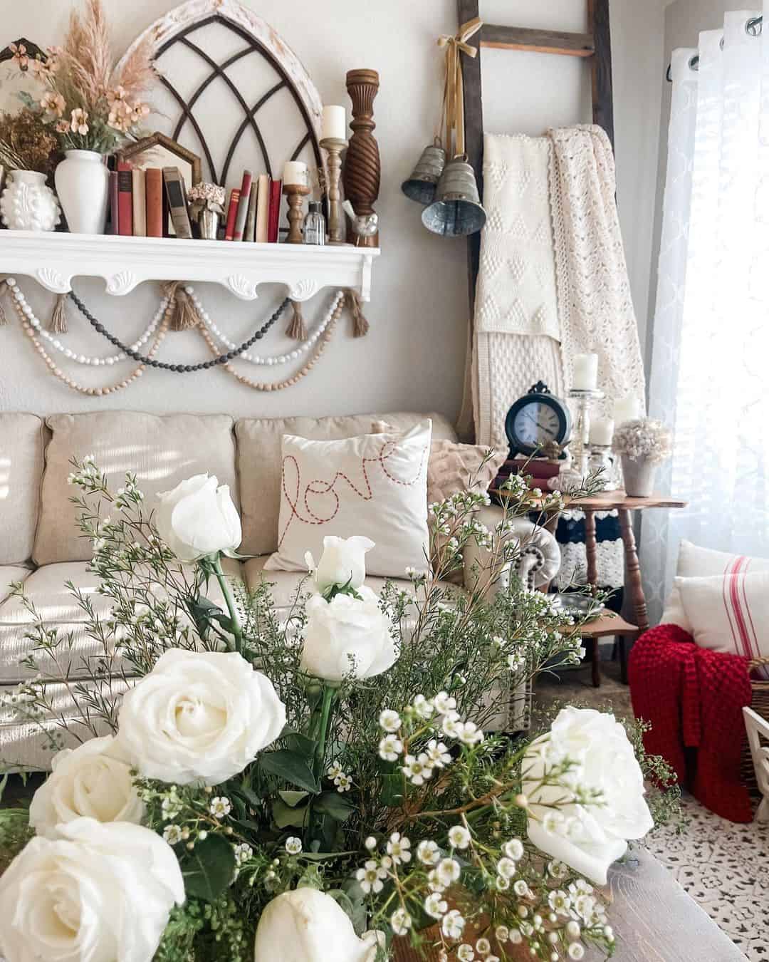Layer Throws on a Wooden Ladder for Cozy Texture