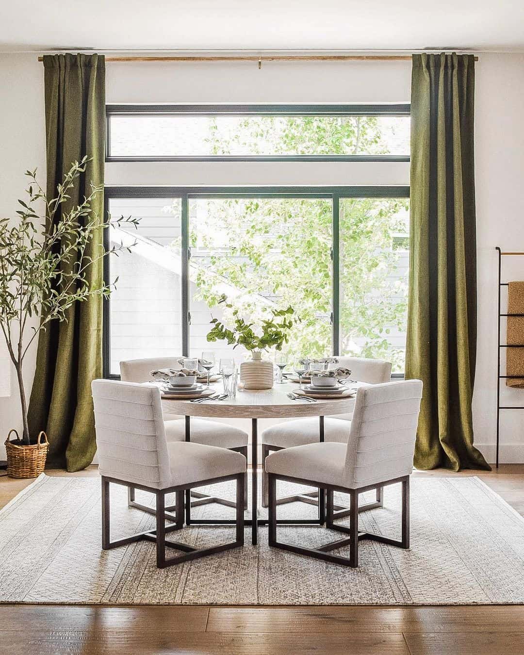 Keep it Subtle with Greenery in a Ribbed Vase
