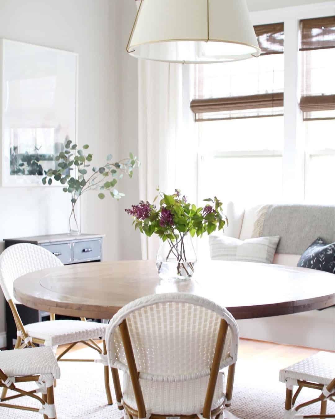 Glass Vase of Lilacs Adds a Pop of Color