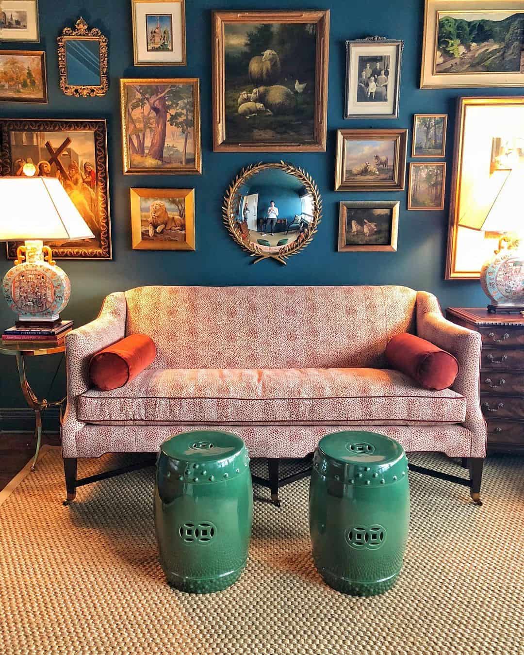 Ceramic Garden Stools Add Bold Color to Seating Area