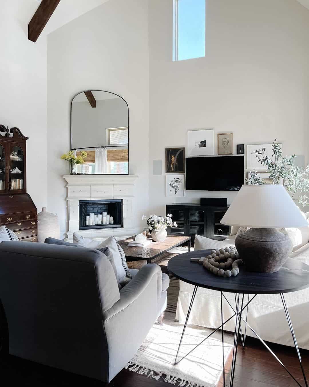 Frame Architectural Details with an Arched Mirror