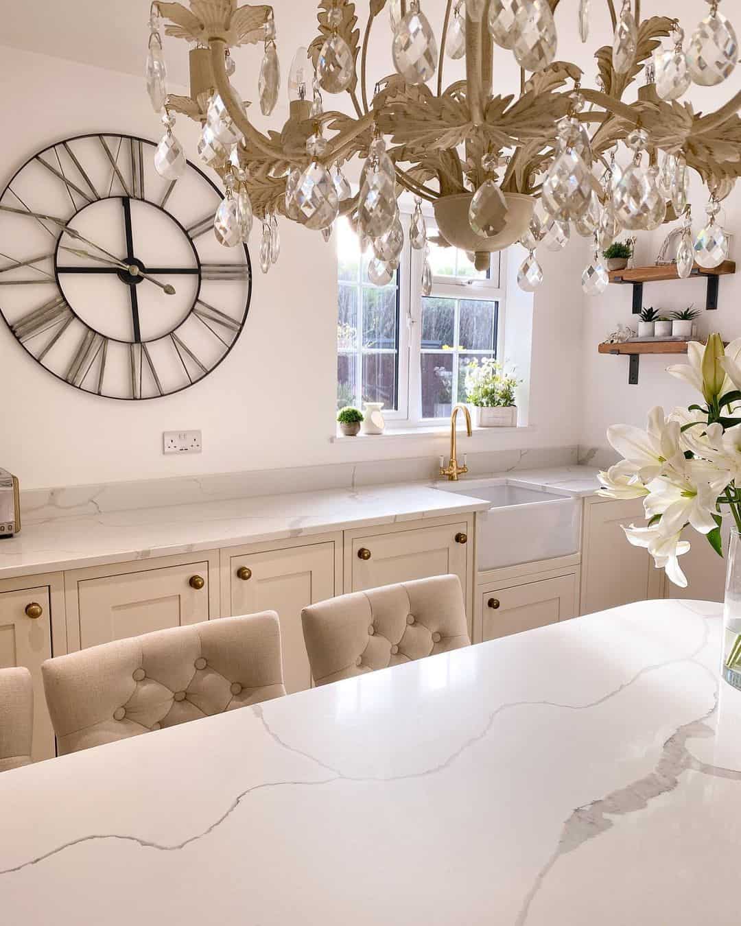 Anchor Your Kitchen Wall with an Oversized Clock