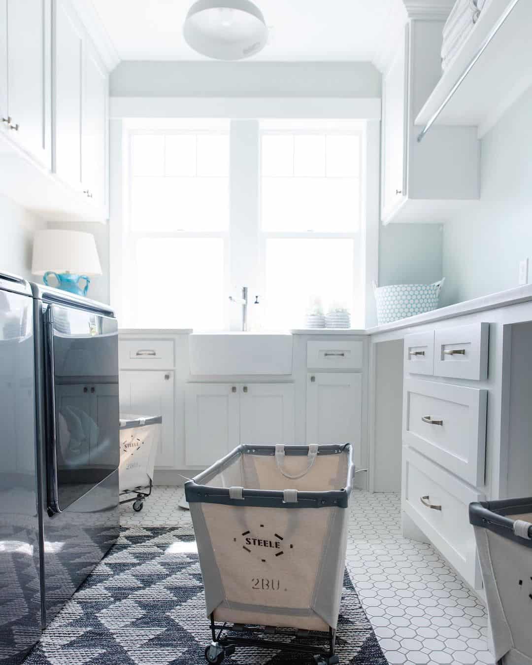 Sort Laundry With Rolling Canvas Hampers