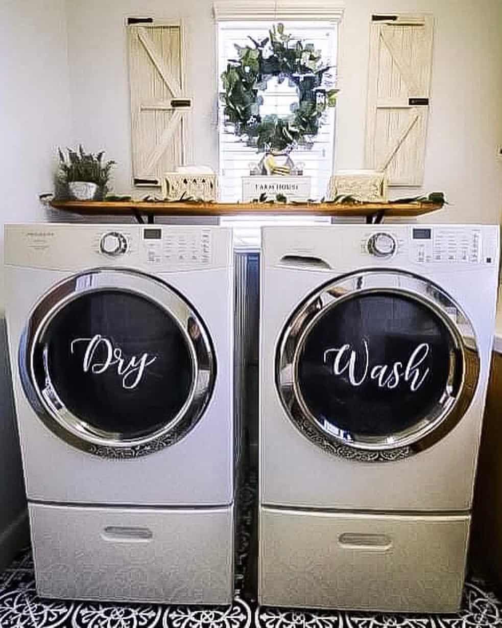 Clearly Label Your Washer and Dryer Doors