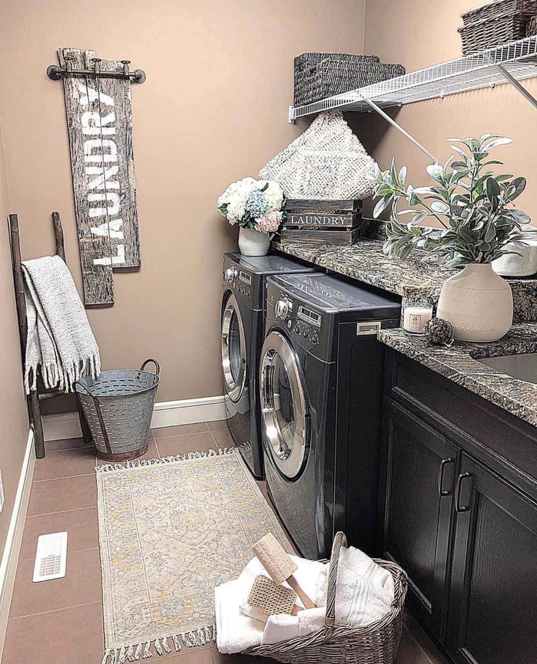 Rustic Wooden Plank Sign with Industrial Pipe Hooks
