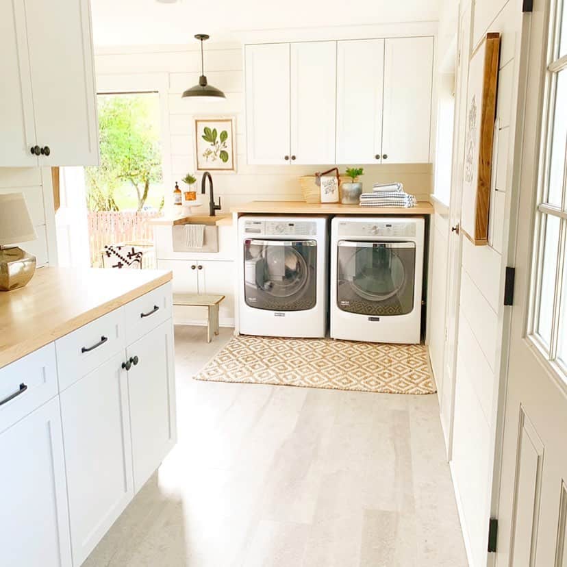 Wood Countertop Creates a Warm Landing Zone Above Machines