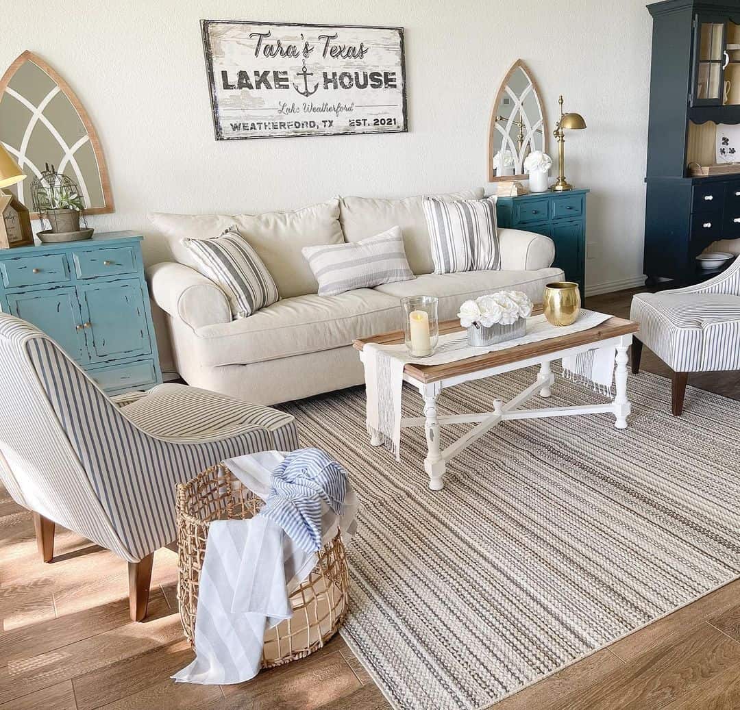 Woven Basket Offers Casual Storage for Throws and Linens