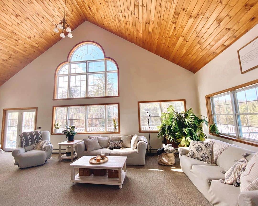 Wood Plank Ceiling Adds Warmth and Architectural Interest