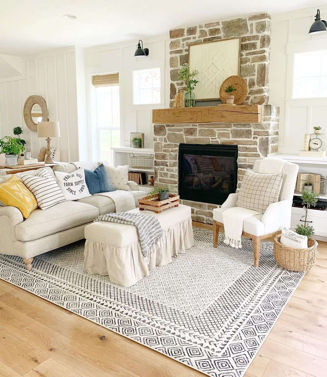 Anchor Your Room with a Stone Fireplace