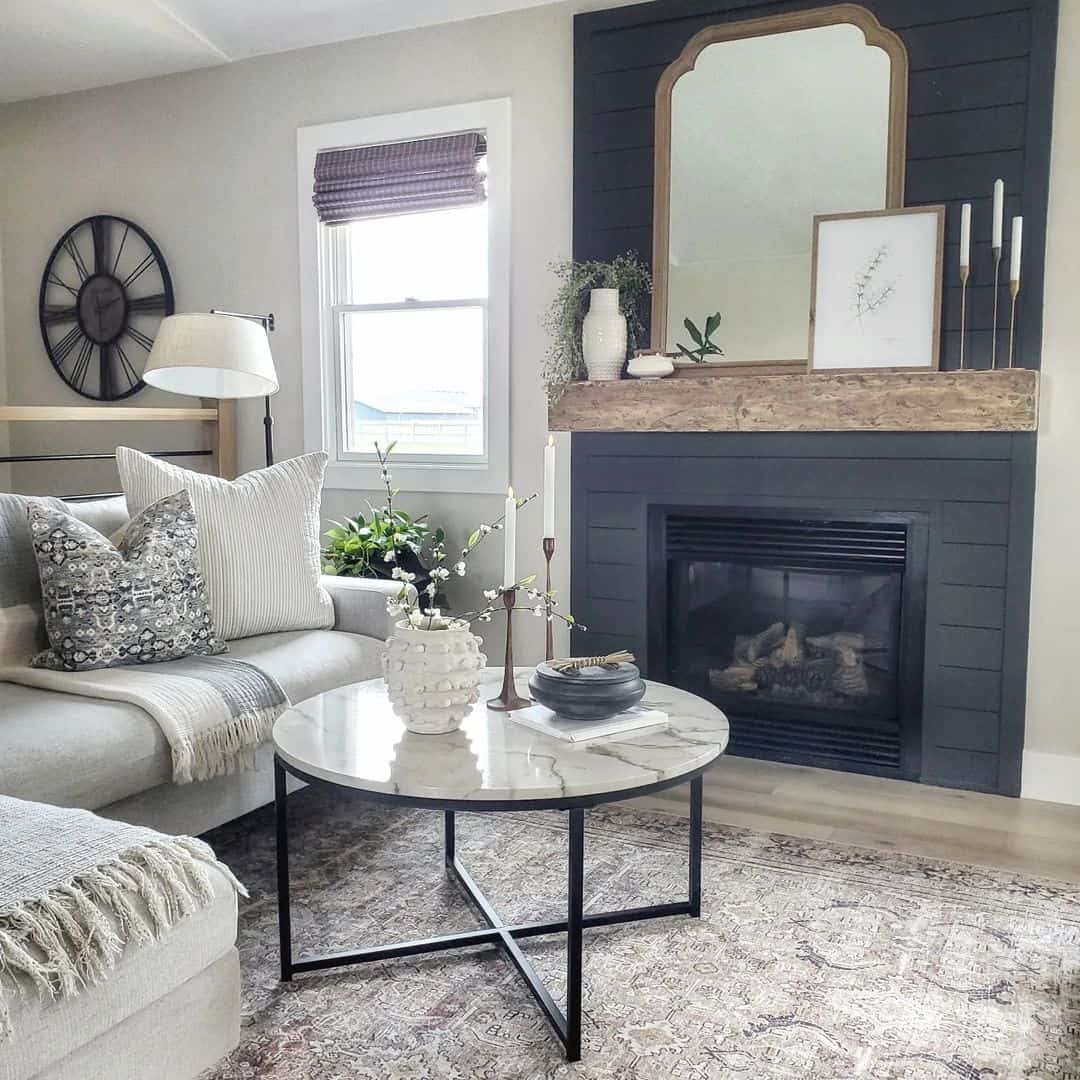 Ground Your Space with a Marble Table and Brass Accents