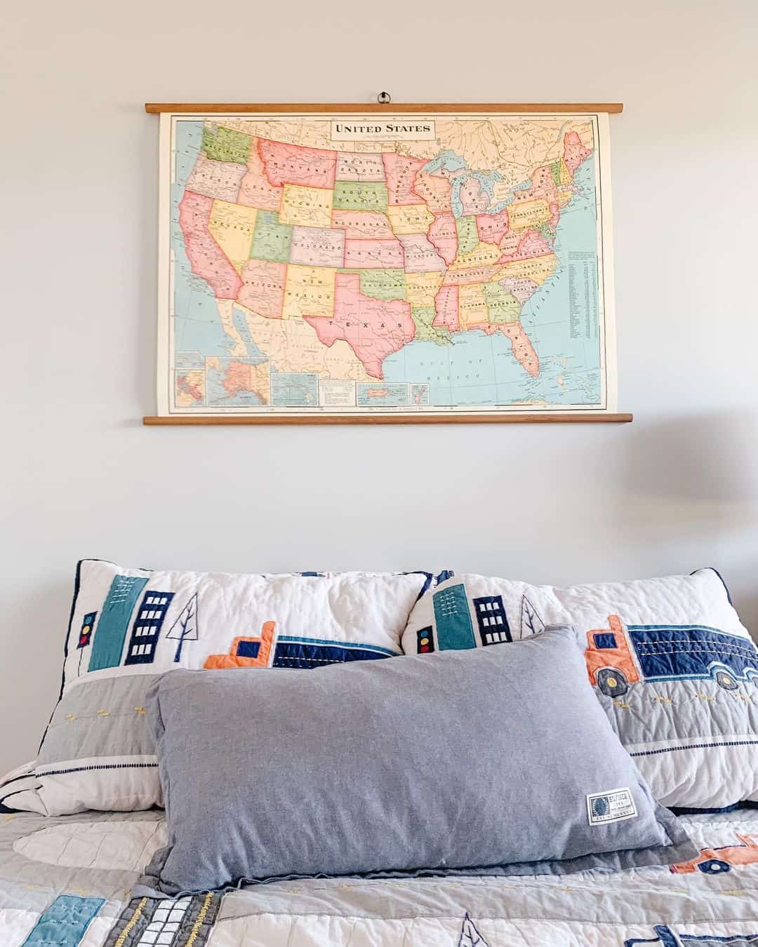 Vintage Map Adds Colorful, Educational Wall Decor