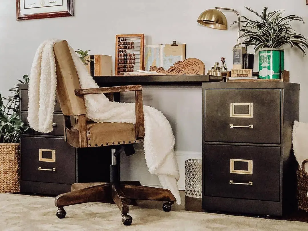 Vintage Filing Cabinets Add Industrial Storage to Your Desk Area