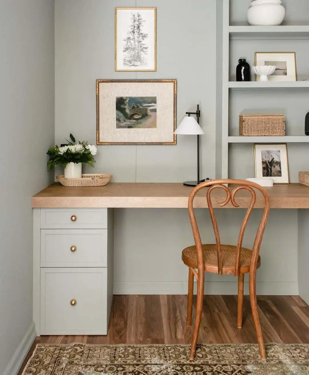 Framed Artwork Adds Layered Depth Above Your Desk
