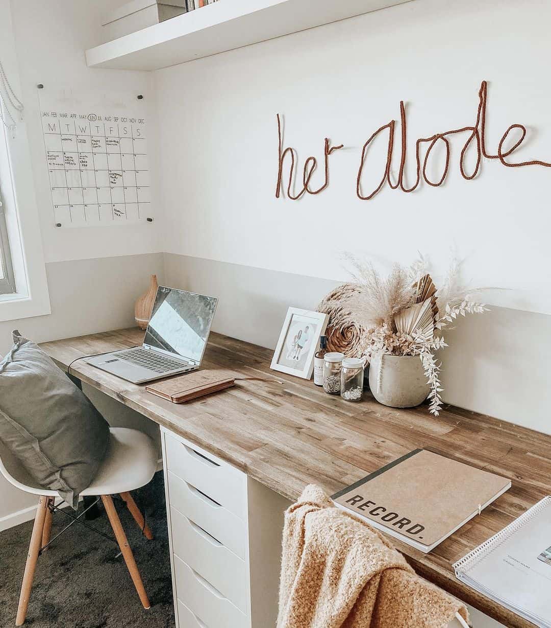 Wire Word Art Adds a Personal Touch Above Your Desk